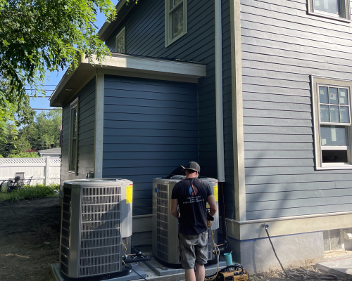 Two stage cooling air conditioners installed whole house ductwork in newton