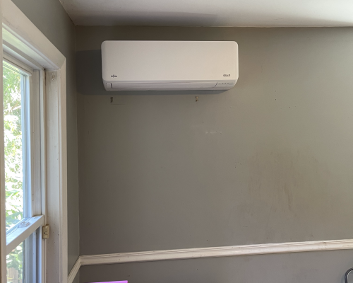 Wall unit Medford home home heat pump project